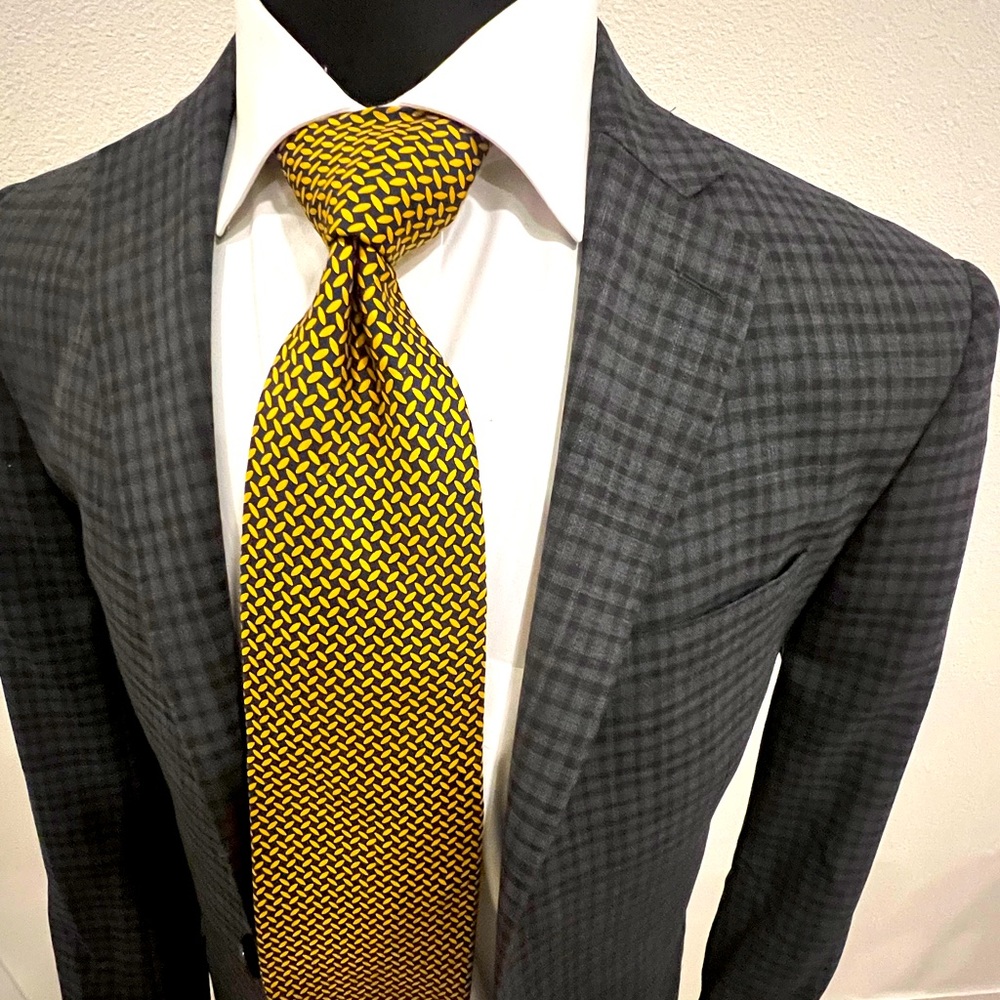 MICHAEL KORS GINGHAM CHECK SPORT COAT BLAZER JACKET BLUE MEN 36R